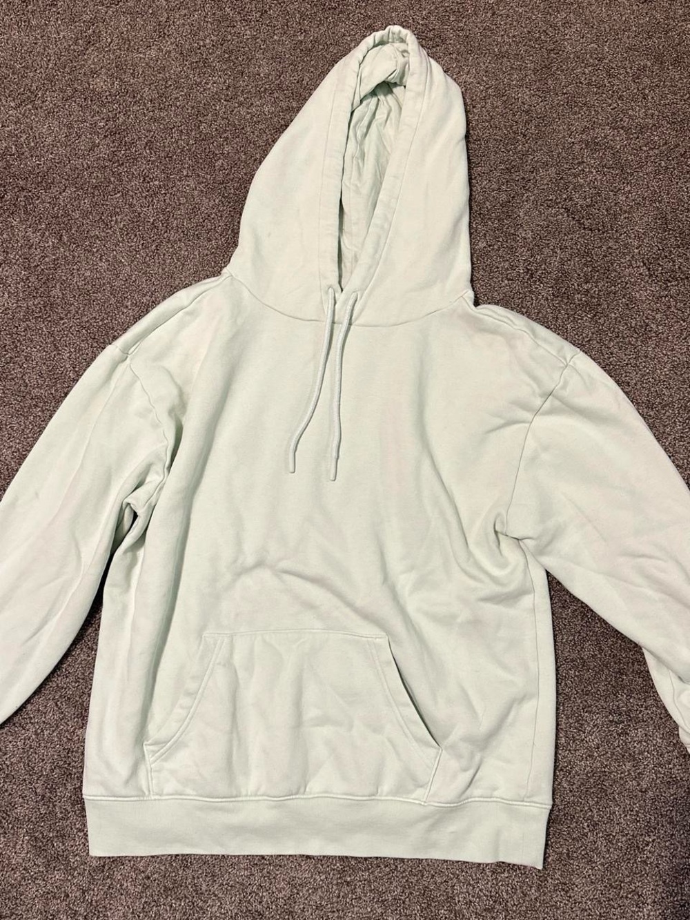 Hooded Pullover Sweatshirt - Light Mint